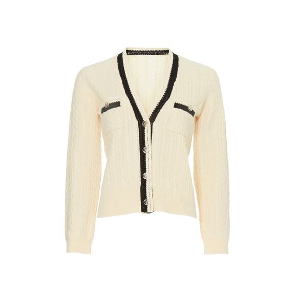 Sandro Cable Knit Cardigan - Size 1 - Picture 4 of 5